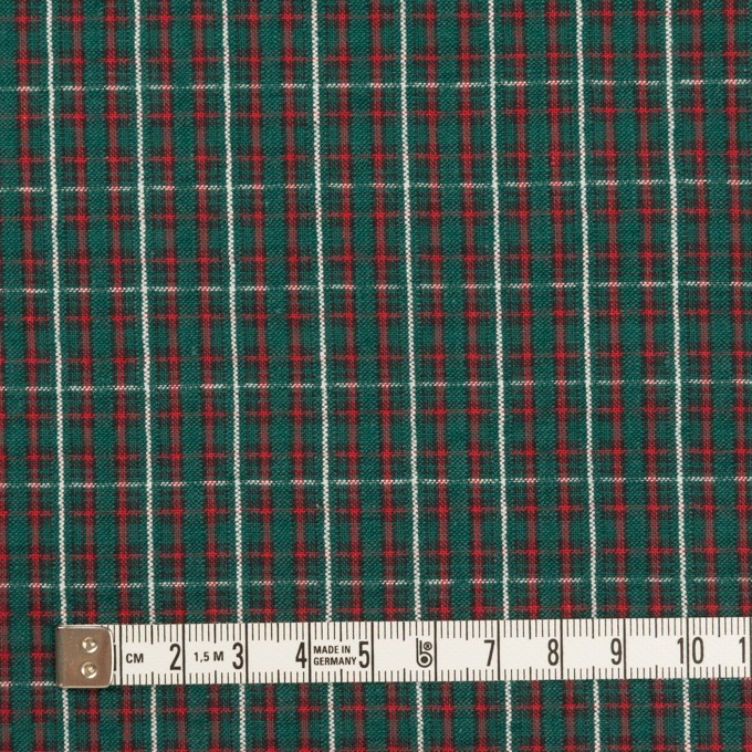 コットン×チェック(モスグリーン&レッド)×サッカー イメージ4