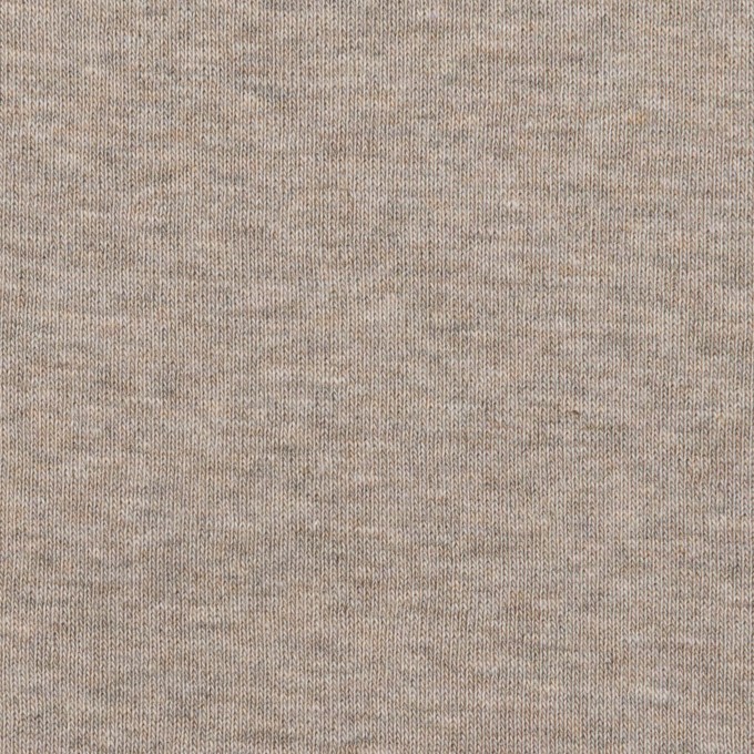 コットン×無地(オートミール)×フライスニット_全3色 イメージ1