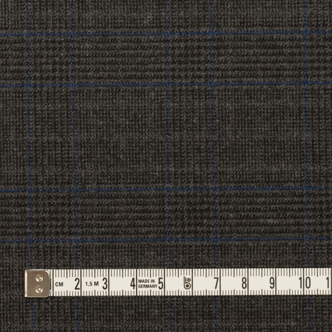 ポリエステル&レーヨン混×チェック(チャコール)×サージストレッチ_全2色 イメージ4