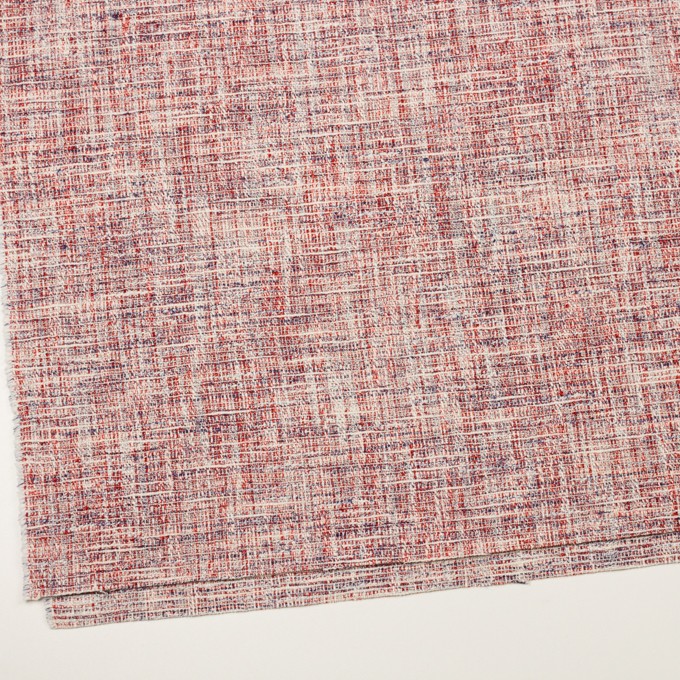 コットン×ミックス(レッド)×ファンシーツイード_全2色 - fab-fabric sewing studio | 布地のオンライン通販とソーイングスクール