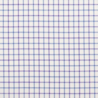 コットン×チェック(パープル&ブルー)×ブロード