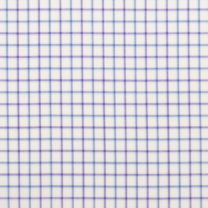 コットン×チェック(パープル&ブルー)×ブロード イメージ1