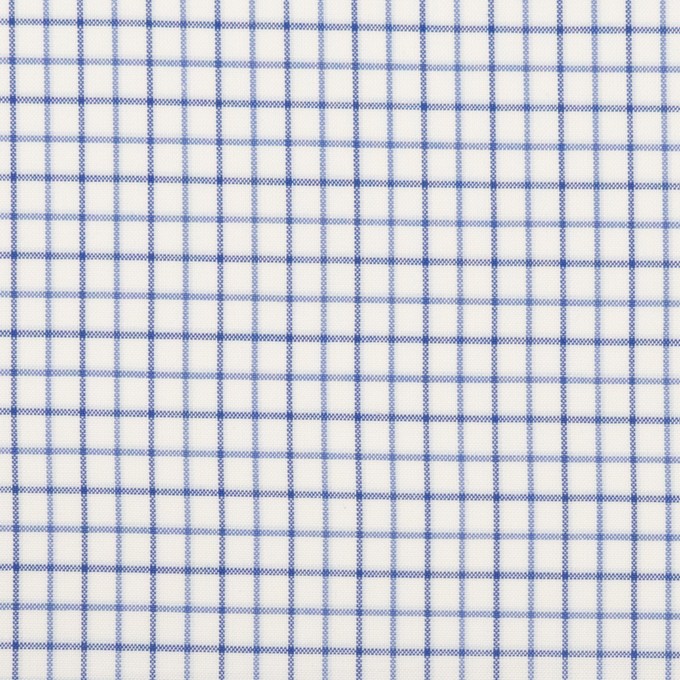 コットン×チェック(ブルー&ネイビー)×ブロード イメージ1