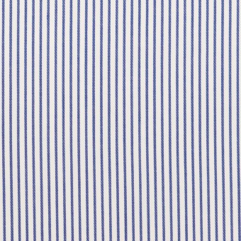 【150cmカット】コットン×ストライプ(ブルー)×サージ_全2色