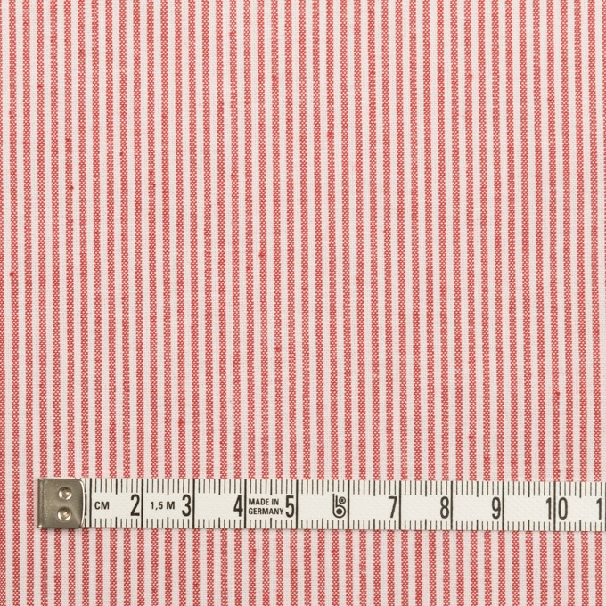 コットン&ポリエステル×ストライプ(レッド)×シーチング_全2色 イメージ4