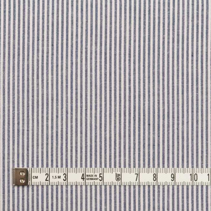 コットン&ポリエステル×ストライプ(ネイビー)×シーチング_全2色 イメージ4