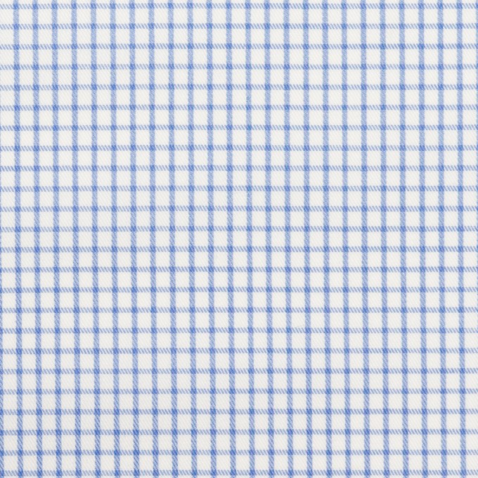 コットン×チェック(サックス)×サージ_全2色 イメージ1