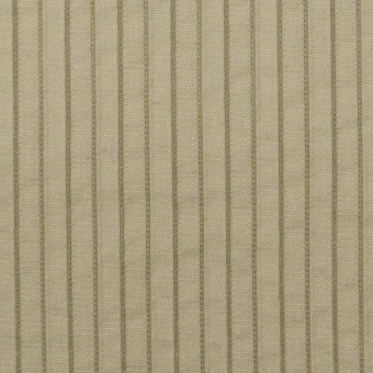 【190cmカット】コットン&ナイロン混×ストライプ(アイビーグリーン)×タテタック