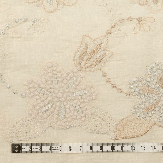 コットン×フラワー(エクリュ、シルバー&ゴールド)×ボイル刺繍 イメージ4