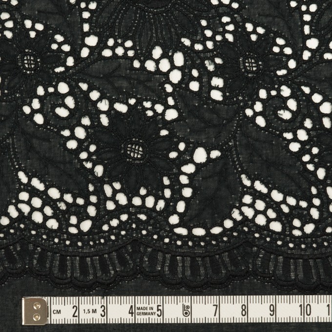 コットン×フラワー(ブラック)×ローン刺繍 イメージ6