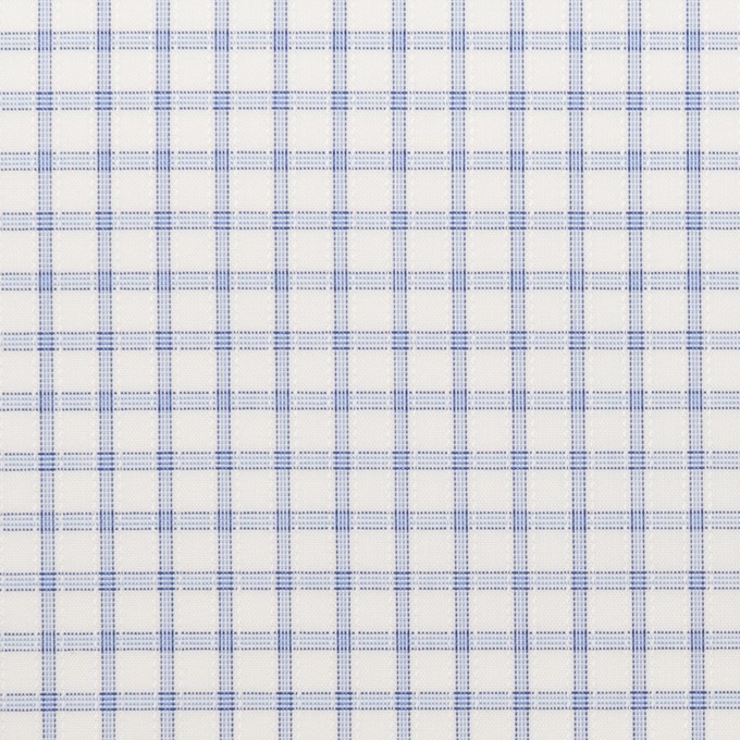 コットン&ポリエステル×チェック(サックス)×ブロードジャガード_全2色 イメージ1