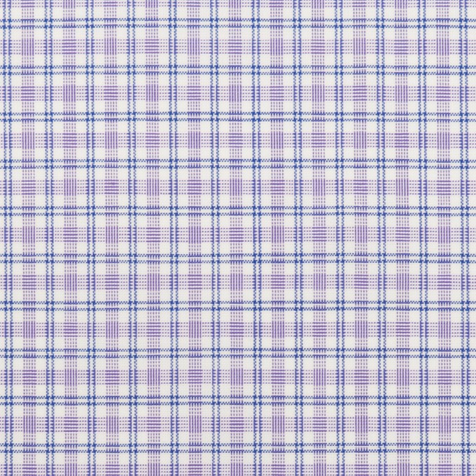 コットン×チェック(ラベンダー)×ブロード_全2色 イメージ1