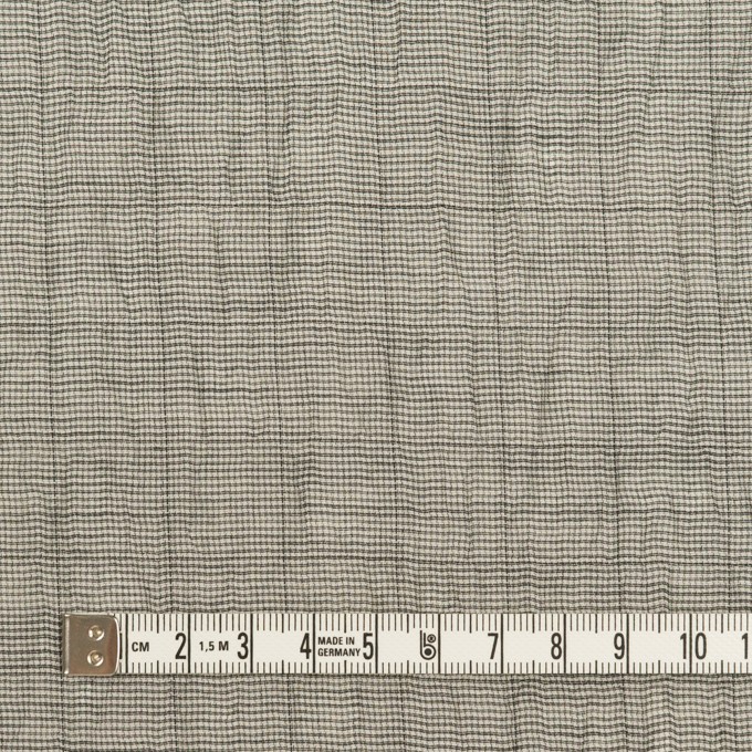 コットン&ポリウレタン×千鳥格子(チャコール)×ボイルシャーリング_全2色 イメージ4