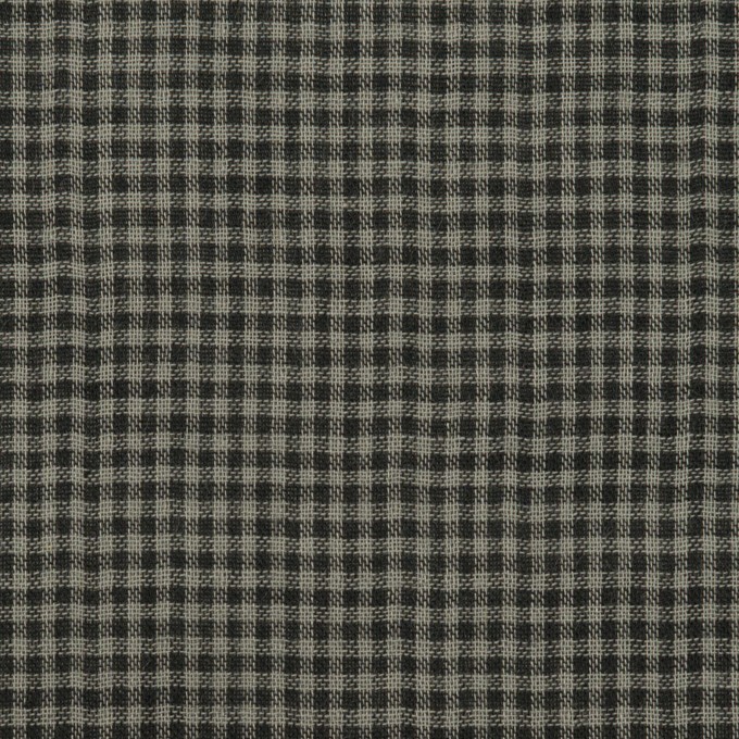 コットン×チェック(チャコールグレー)×Wガーゼ イメージ1