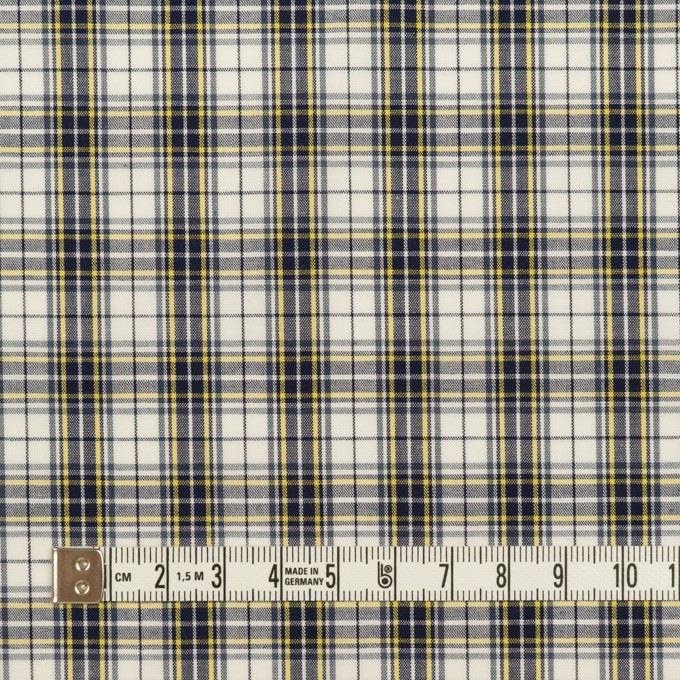 コットン×チェック(ネイビー&イエロー)×ブロード イメージ4