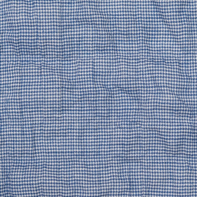 コットン&ポリウレタン×千鳥格子(ブルー)×ボイルシャーリング_全2色 イメージ1