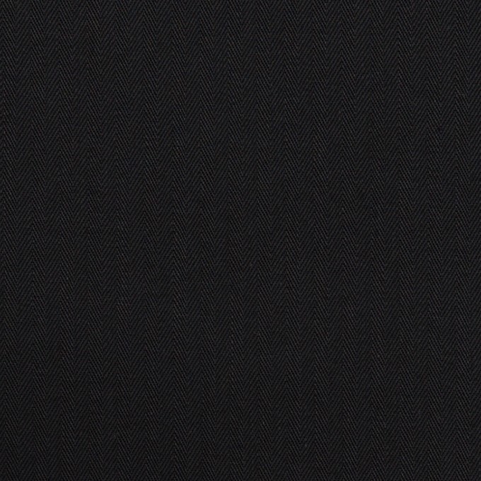 コットン×無地(ブラック)×ヘリンボーン イメージ1