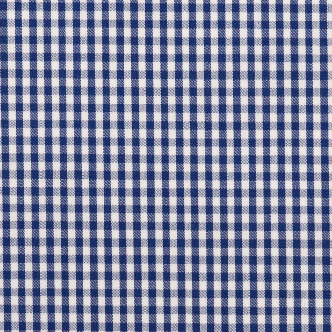 コットン×チェック(プルシアンブルー)×ブロード イメージ1