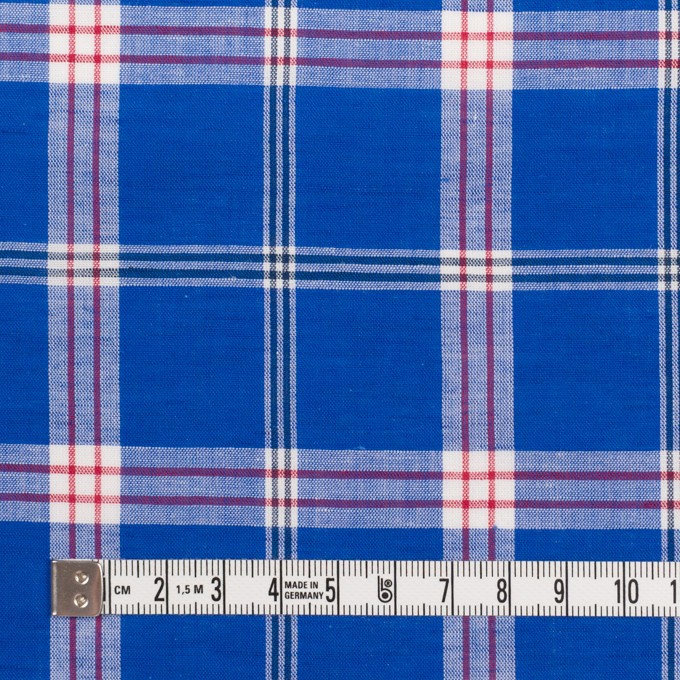 コットン×チェック(マリンブルー&レッド)×薄シーチング イメージ4