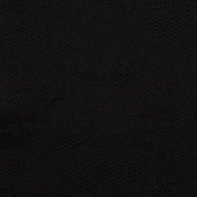 コットン×迷彩(ブラック)×裏毛ジャガードニット イメージ1