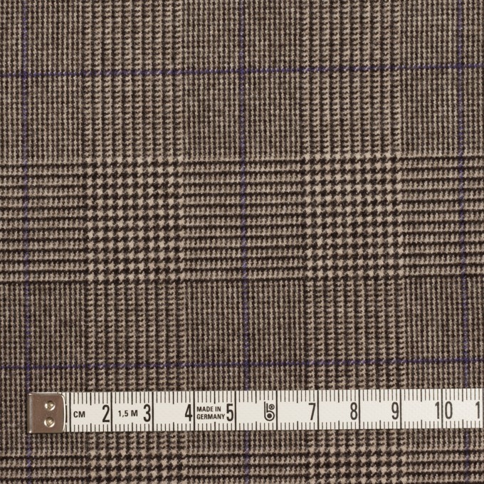 ポリエステル&レーヨン混×チェック(アッシュブラウン)×サージストレッチ_全2色 イメージ4