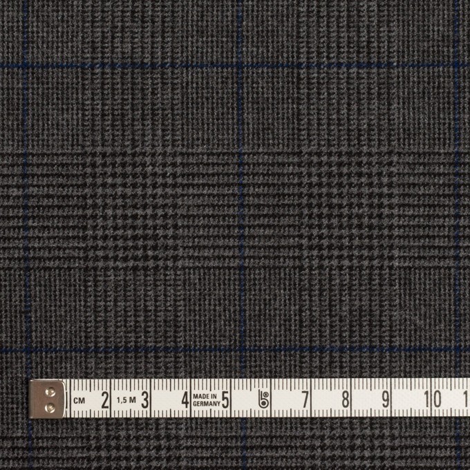 ポリエステル&レーヨン混×チェック(チャコールグレー)×サージストレッチ_全2色 イメージ4