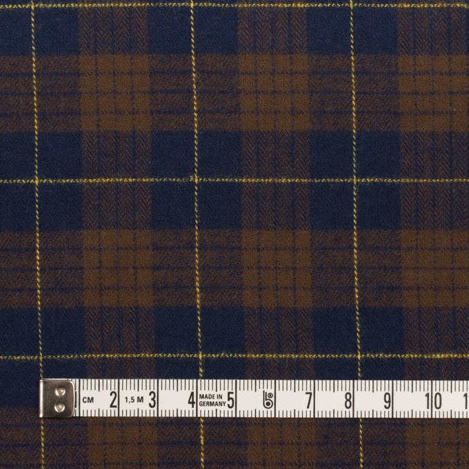 コットン×チェック(モカブラウン&ネイビー)×ヘリンボーン イメージ4