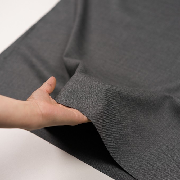 ウール×無地(チャコールグレー)×サージ - fab-fabric sewing studio | 布地のオンライン通販とソーイングスクール