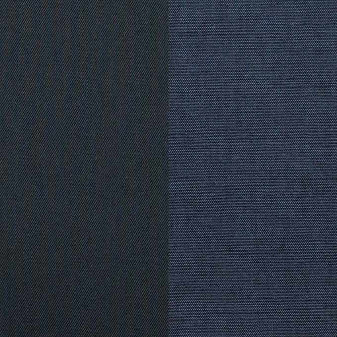 コットン&ポリエステル混×無地(ダークネイビー&アッシュネイビー)×ギャバジン&ブロード(ボンディング)_全2色_イタリア製 イメージ1