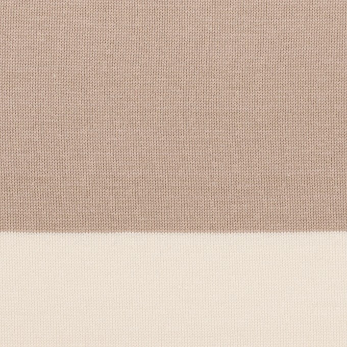 コットン×ボーダー(スモーキーベージュ)×天竺ニット_全7色 イメージ1