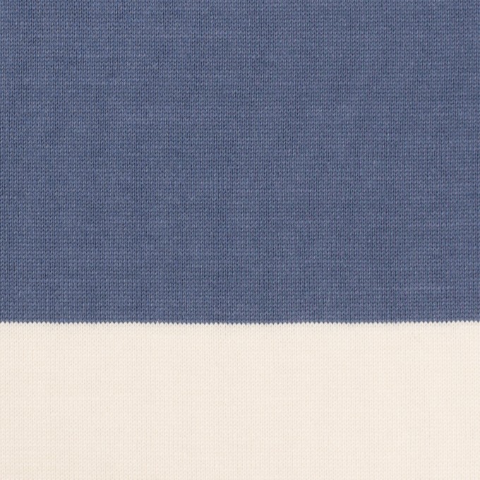 コットン ボーダー スモークブルー 天竺ニット 全7色 Fab Fabric Sewing Studio 布地のオンライン通販とソーイングスクール