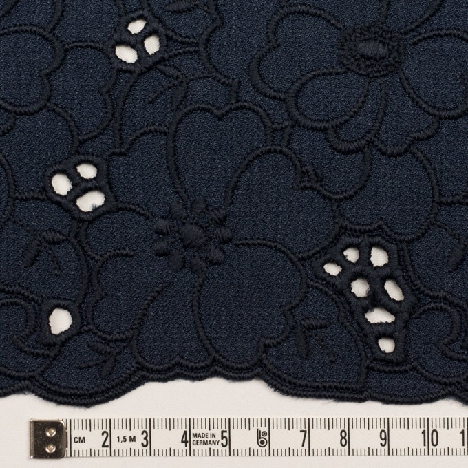 ポリエステル×フラワー(ネイビー)×かわり織刺繍 イメージ4