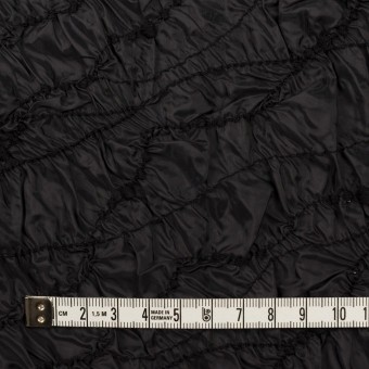ポリエステル×幾何学模様(ブラック)×タフタシャーリング刺繍 サムネイル4
