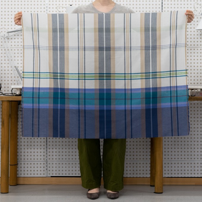 コットン&ポリエステル混×チェック(グレープ)×ローン_全2色_パネル イメージ6