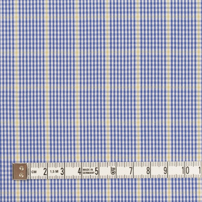 コットン×チェック(ブルー&マスタード)×ブロード イメージ4