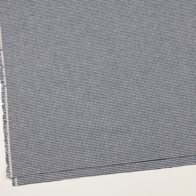 コットン×チェック(アイボリー＆ネイビー)×千鳥格子 - fab-fabric sewing studio | 布地のオンライン通販と