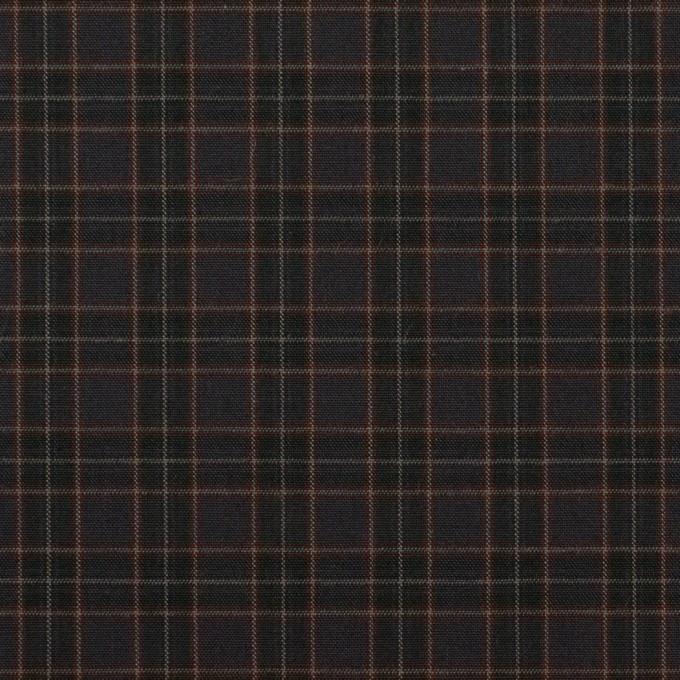 コットン×チェック(アッシュブラウン)×高密ブロード イメージ1
