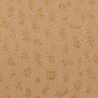 【150cmカット】ポリエステル×レオパード(ゴールド)×ジャガード