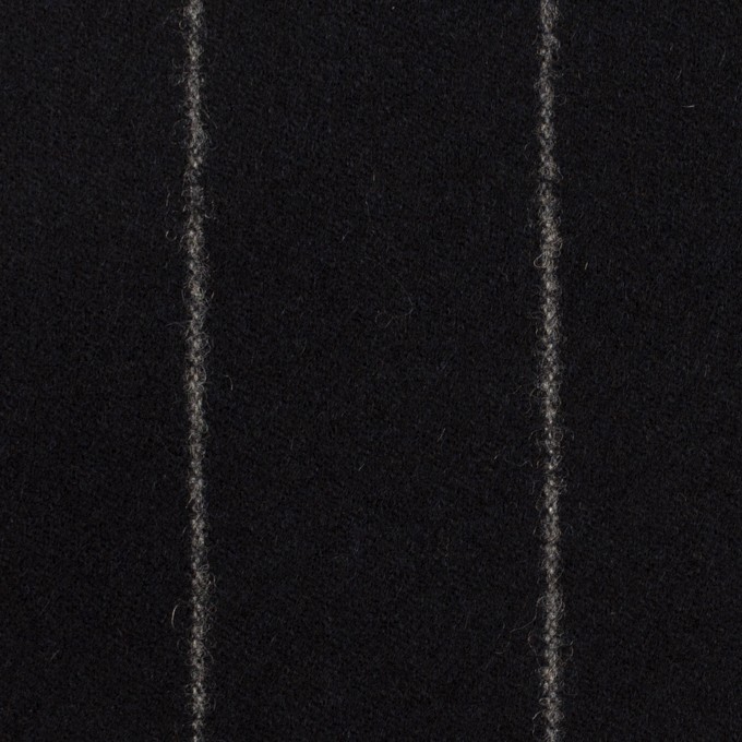 ウール×ストライプ(ブラック)×フラノ(フランネル) イメージ1