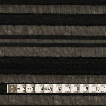 コットン＆ナイロン×ボーダー(ブラック)×オーガンジー・ジャガード サムネイル4