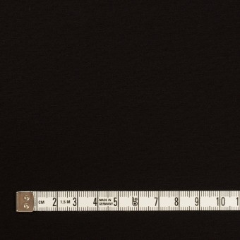シルク＆ウール×無地(ブラック)×バックサテン・かわり織_イタリア製 サムネイル4