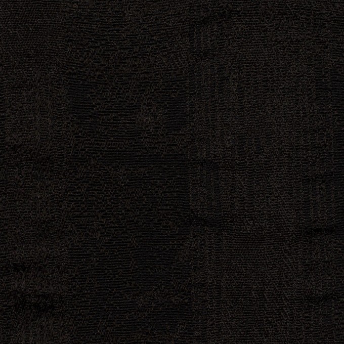ポリエステル＆コットン混×幾何学模様(チャコールブラック)×ジャガード・ストレッチ イメージ1