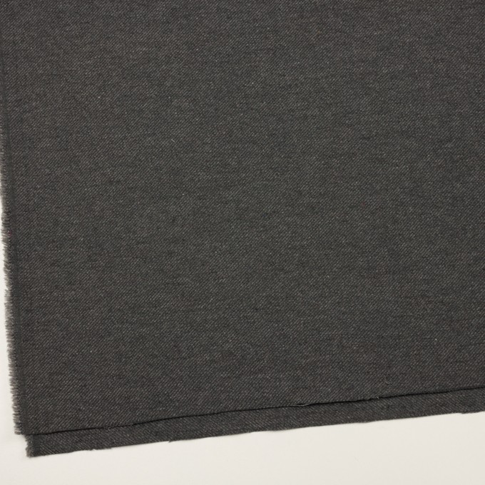 コットン&ウール混×無地(チャコールグレー)×カルゼワッシャー_全2色 イメージ2