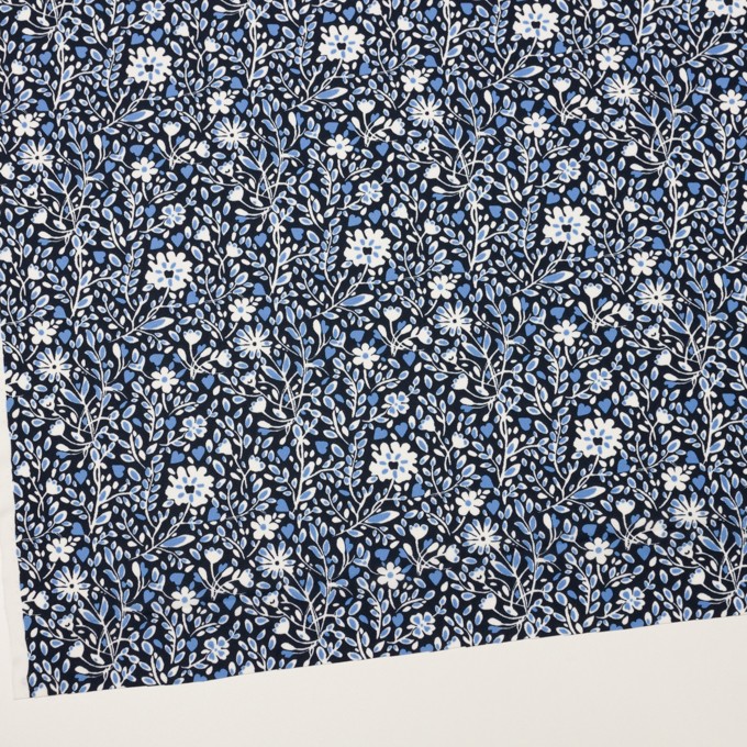 ポリエステル×フラワー(ブルー)×エスパンディニット_全3色 イメージ2
