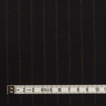 ポリエステル＆レーヨン混×ストライプ(ブラック、グレー＆オーカー)×ヘリンボーン・ストレッチ サムネイル4
