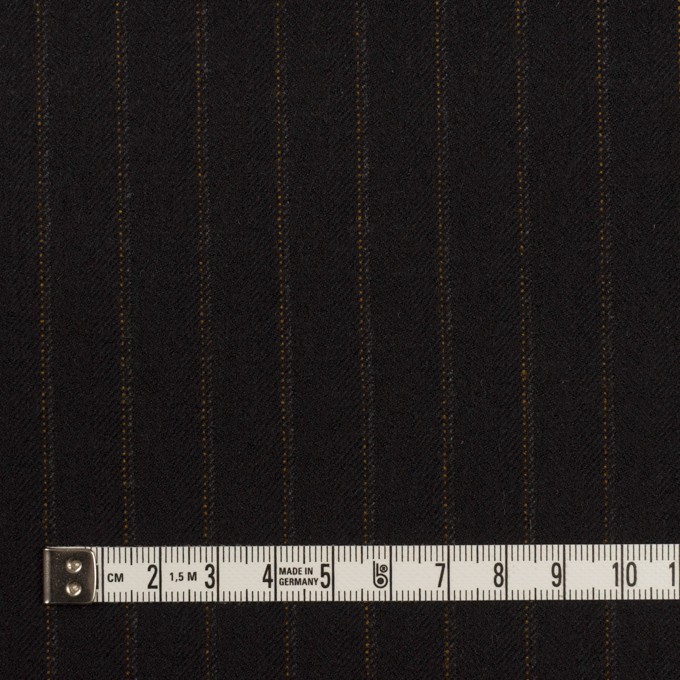 ポリエステル＆レーヨン混×ストライプ(ブラック、グレー＆オーカー)×ヘリンボーン・ストレッチ イメージ4