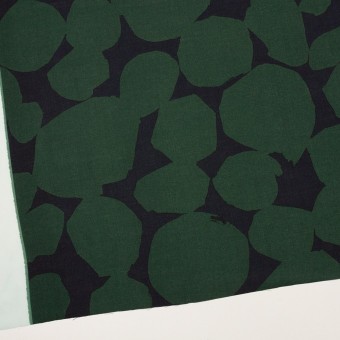 コットン＆レーヨン×ペイント(モスグリーン＆ブラック)×ボイル_全2色 サムネイル2
