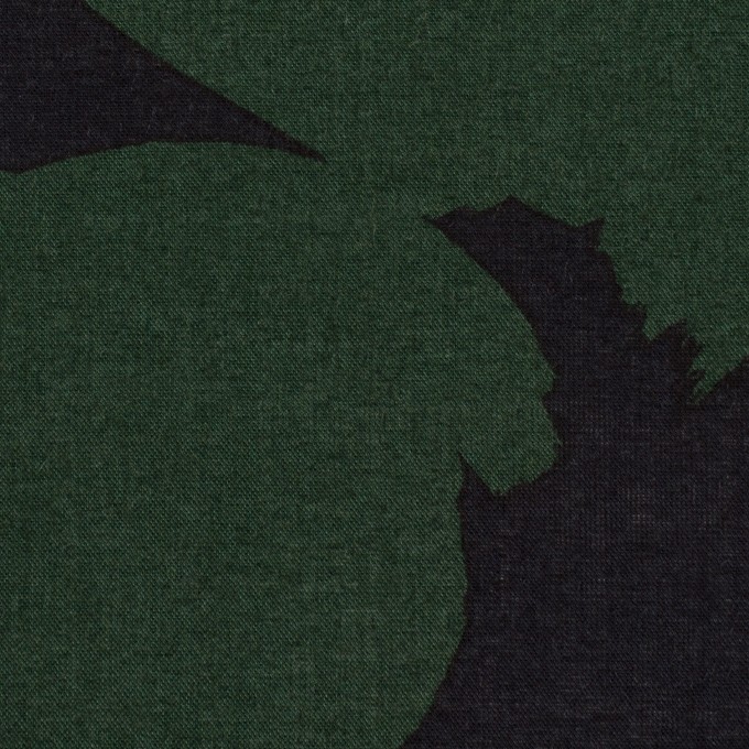 コットン＆レーヨン×ペイント(モスグリーン＆ブラック)×ボイル_全2色 イメージ1