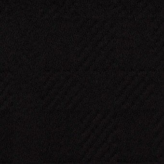 ウール＆アンゴラ×チェック(ブラック)×ビーバージャガード