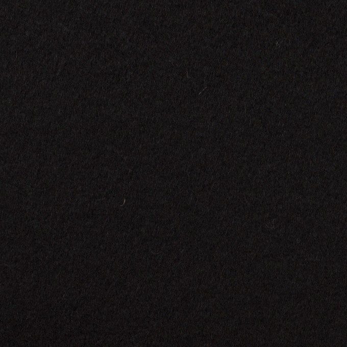 ウール×無地(ブラック)×フラノ(フランネル) イメージ1